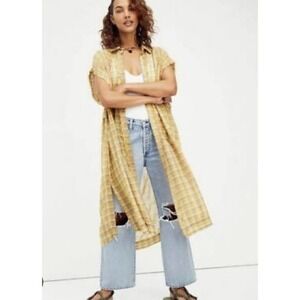 Free People Isabel Plaid Maxi Top Dress